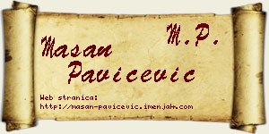 Mašan Pavičević vizit kartica